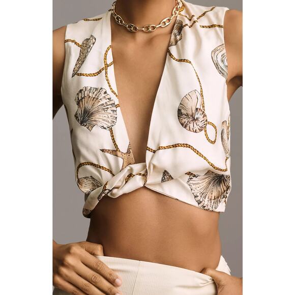 NWT BEC + BRIDGE Bayside Twist Crop Top - Size 8 - Picture 1 of 5